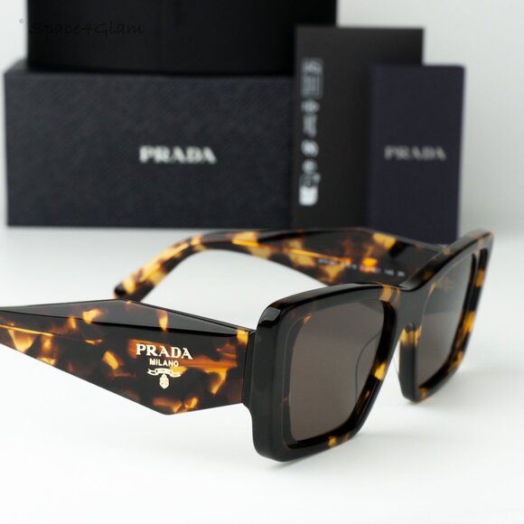 Prada Women Sunglasses Havana Honey Brown Cat Eye PR08YS 01V8C1 BRAND NEW main image 6
